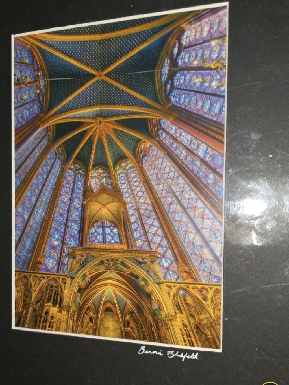 Signed Architectural Cathedral Art Photo Print Bernard Blekfold St Chapelle